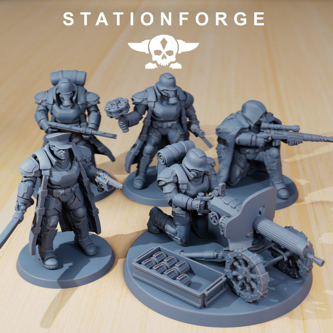 GrimGuard - Delta Squad - by Station Forge - Tabletop RPG Miniature - Roleplaying 3D Printed Fantasy Mini