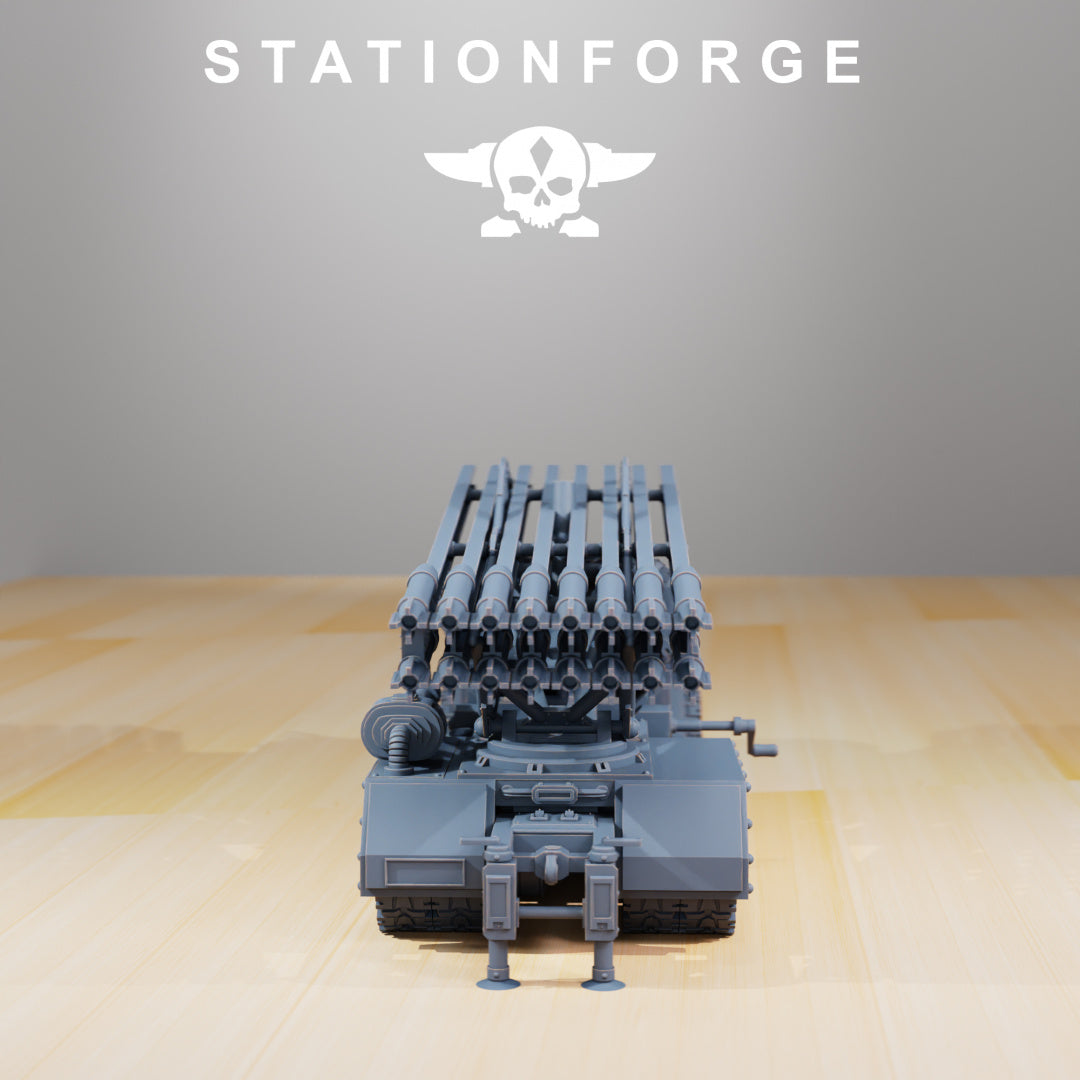 GrimGuard - SF-31J Artillery Truck - Compatible with Warhammer 40K - by Station Forge - Tabletop RPG Miniature - Roleplaying 3D Printed Fantasy Mini