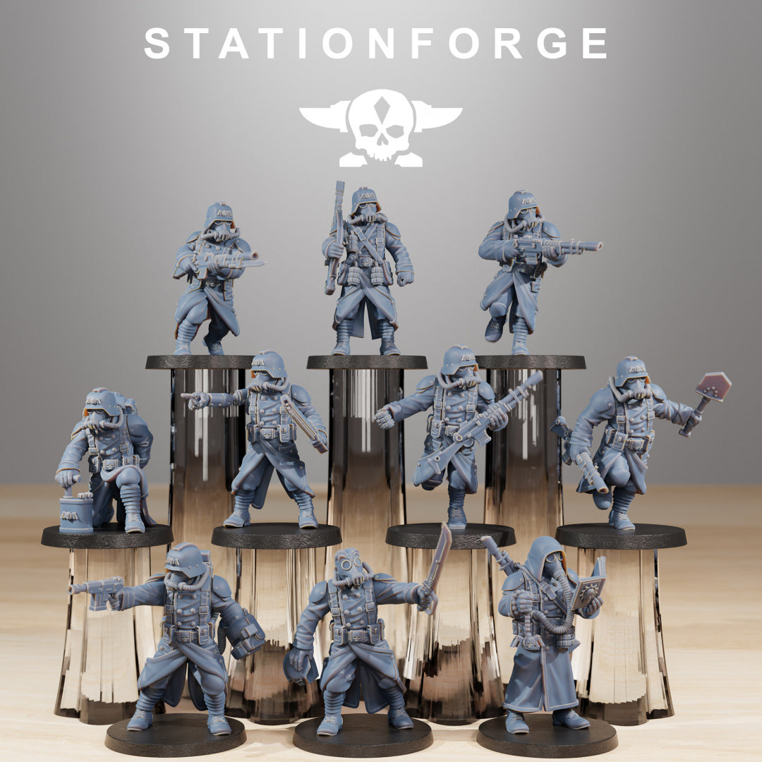 GrimGuard Acolytes - Compatible with Warhammer 40K - by Station Forge - Tabletop RPG Miniature - Roleplaying 3D Printed Fantasy Mini