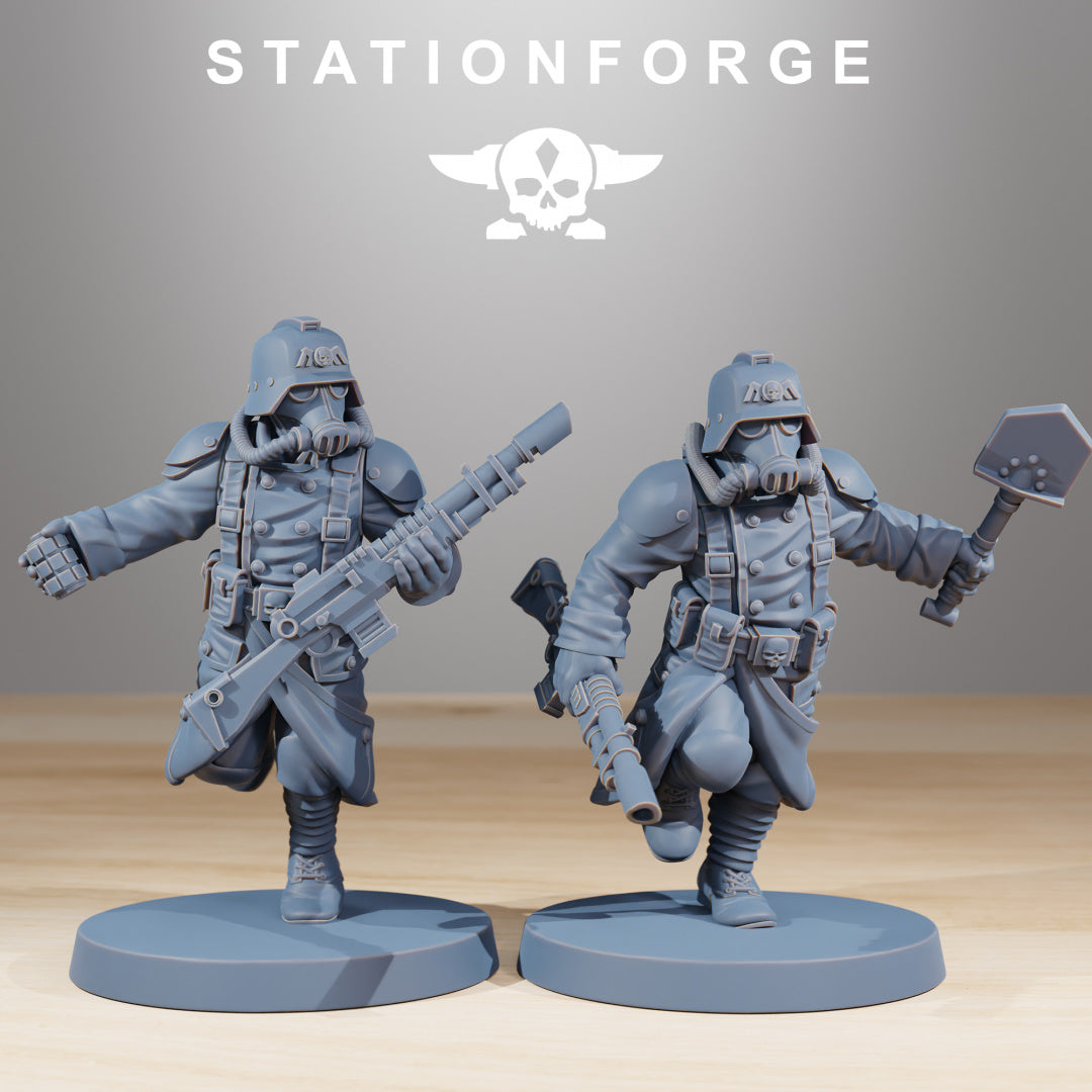 GrimGuard Acolytes - Compatible with Warhammer 40K - by Station Forge - Tabletop RPG Miniature - Roleplaying 3D Printed Fantasy Mini