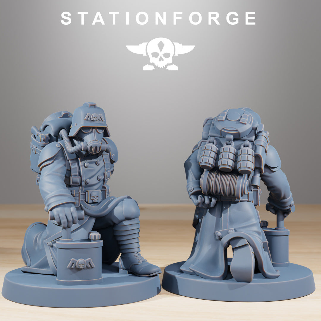 GrimGuard Acolytes - Compatible with Warhammer 40K - by Station Forge - Tabletop RPG Miniature - Roleplaying 3D Printed Fantasy Mini