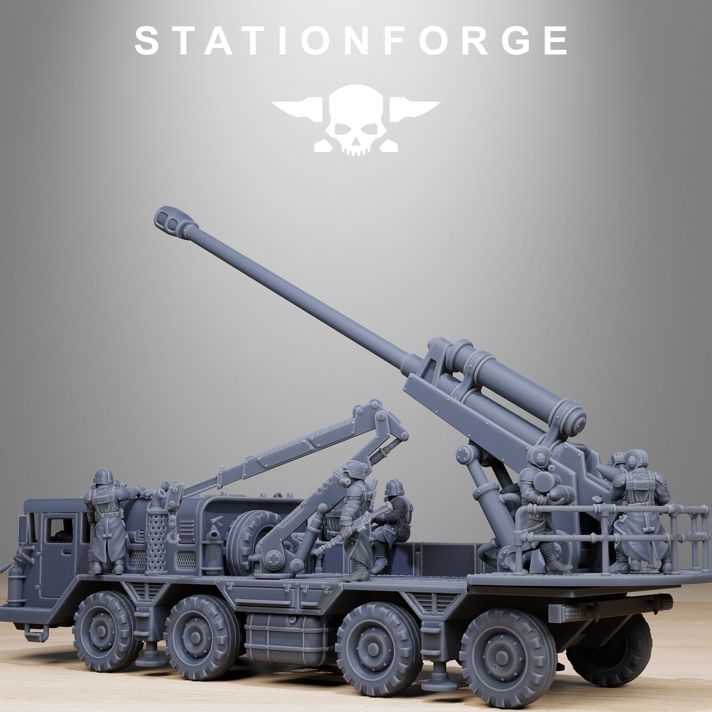 GrimGuard Artillery Vehicle - Compatible with Warhammer 40K - by Station Forge - Tabletop RPG Miniature - Roleplaying 3D Printed Fantasy Mini