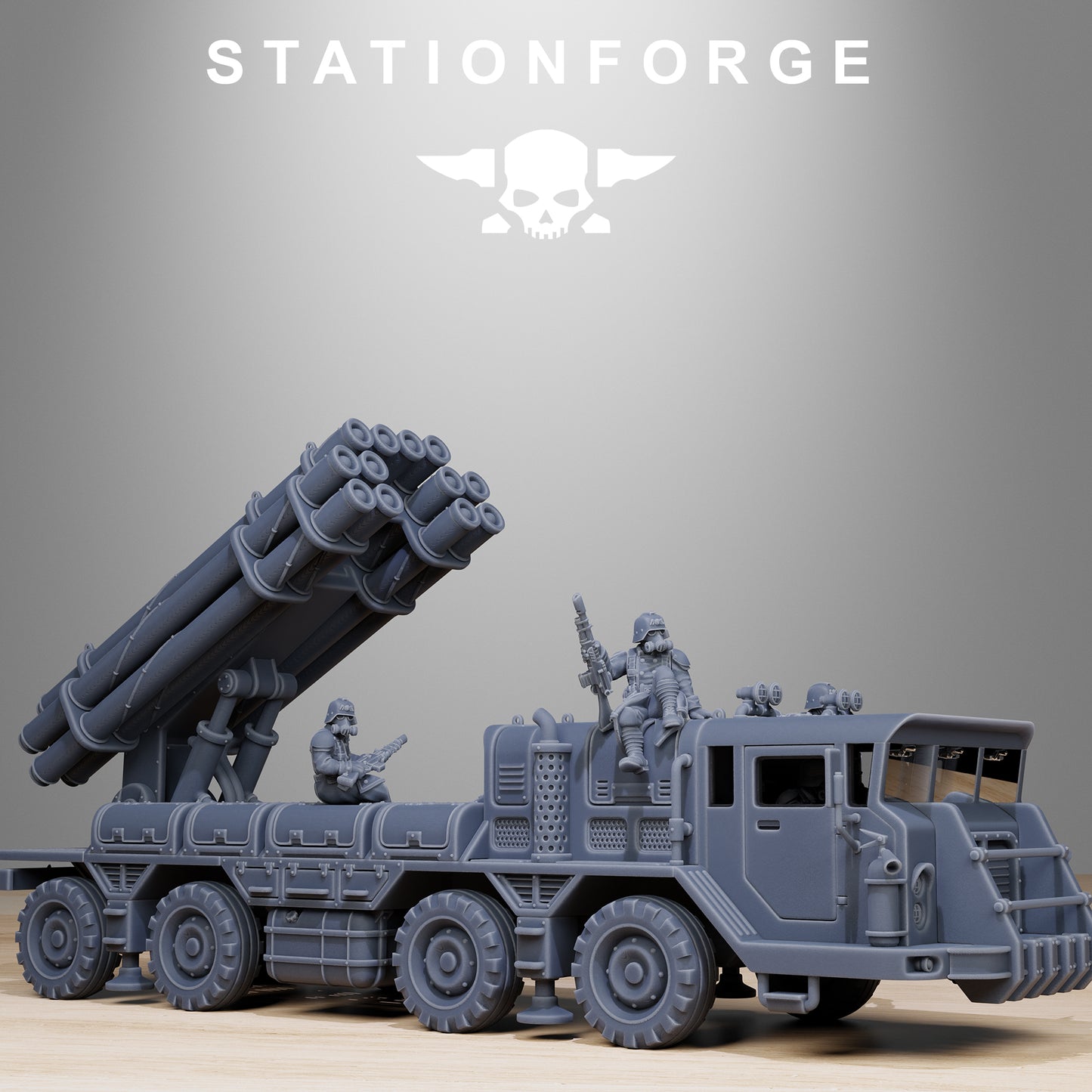 GrimGuard Artillery Vehicle - Compatible with Warhammer 40K - by Station Forge - Tabletop RPG Miniature - Roleplaying 3D Printed Fantasy Mini