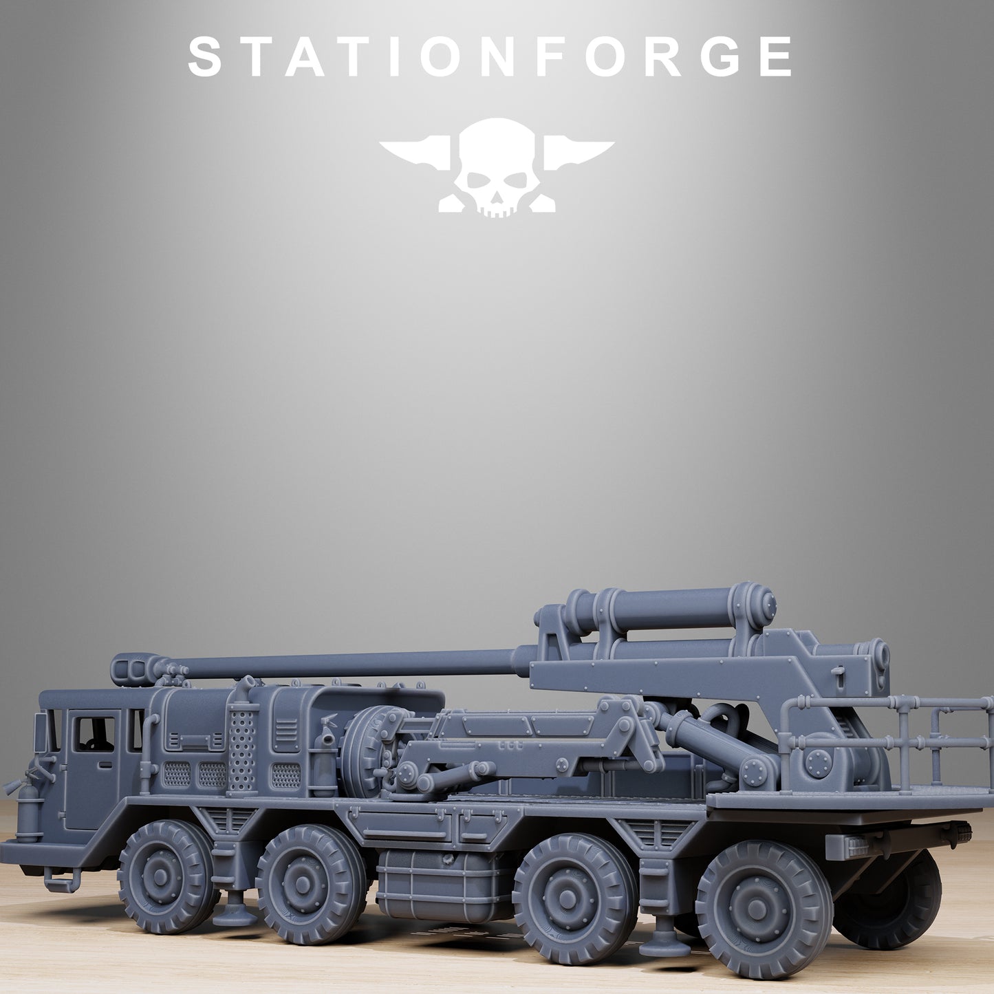 GrimGuard Artillery Vehicle - Compatible with Warhammer 40K - by Station Forge - Tabletop RPG Miniature - Roleplaying 3D Printed Fantasy Mini