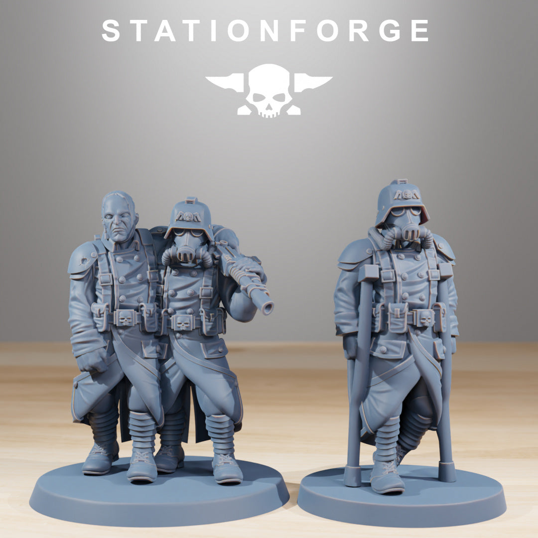 GrimGuard Casualties - Compatible with Warhammer 40K - by Station Forge - Tabletop RPG Miniature - Roleplaying 3D Printed Fantasy Mini