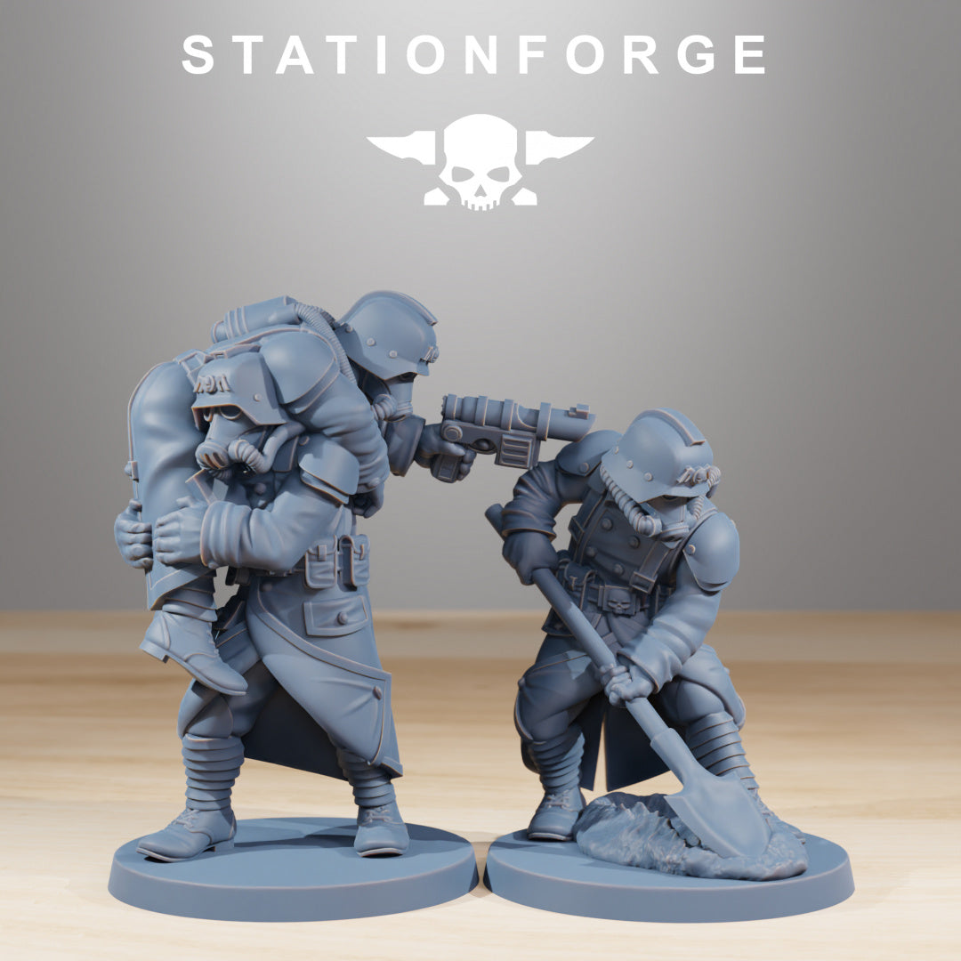 GrimGuard Casualties - Compatible with Warhammer 40K - by Station Forge - Tabletop RPG Miniature - Roleplaying 3D Printed Fantasy Mini