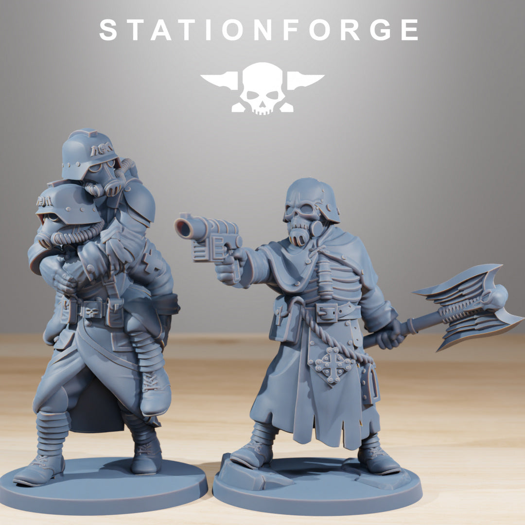 GrimGuard Casualties - Compatible with Warhammer 40K - by Station Forge - Tabletop RPG Miniature - Roleplaying 3D Printed Fantasy Mini