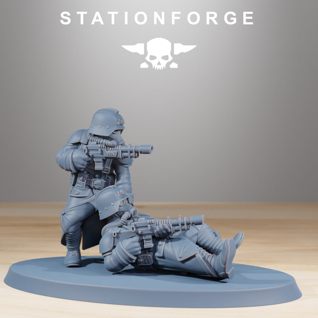 GrimGuard Casualties - Compatible with Warhammer 40K - by Station Forge - Tabletop RPG Miniature - Roleplaying 3D Printed Fantasy Mini