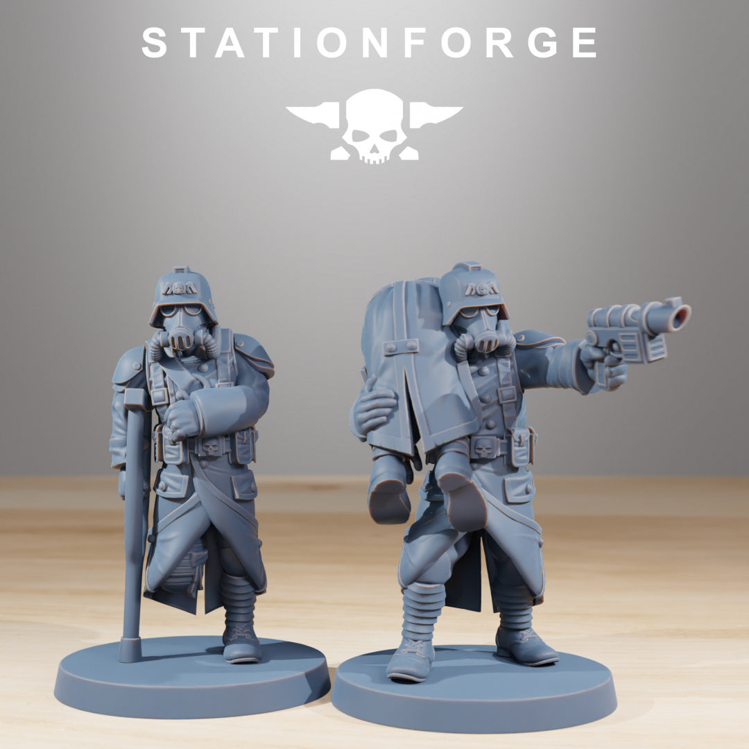 GrimGuard Casualties - Compatible with Warhammer 40K - by Station Forge - Tabletop RPG Miniature - Roleplaying 3D Printed Fantasy Mini