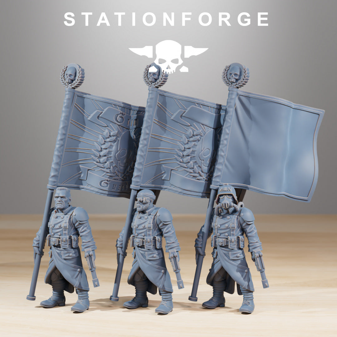 GrimGuard Combatants - Compatible with Warhammer 40K - by Station Forge - Tabletop RPG Miniature - Roleplaying 3D Printed Fantasy Mini