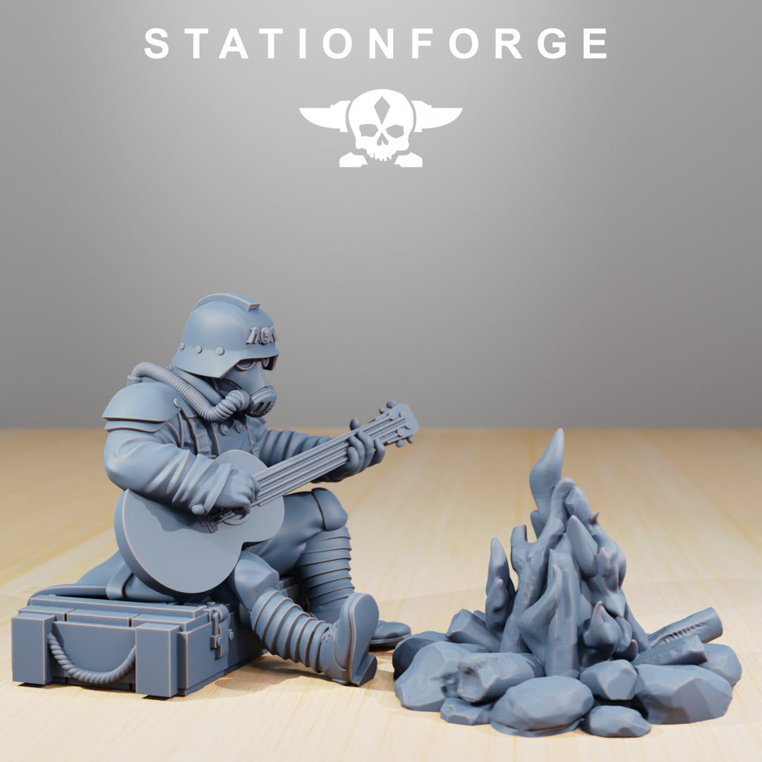 GrimGuard - Comrades - Compatible with Warhammer 40K - by Station Forge - Tabletop RPG Miniature - Roleplaying 3D Printed Fantasy Mini