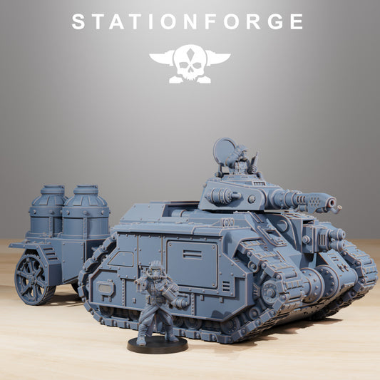 GrimGuard Flame Tank - Compatible with Warhammer 40K - by Station Forge - Tabletop RPG Miniature - Roleplaying 3D Printed Fantasy Mini