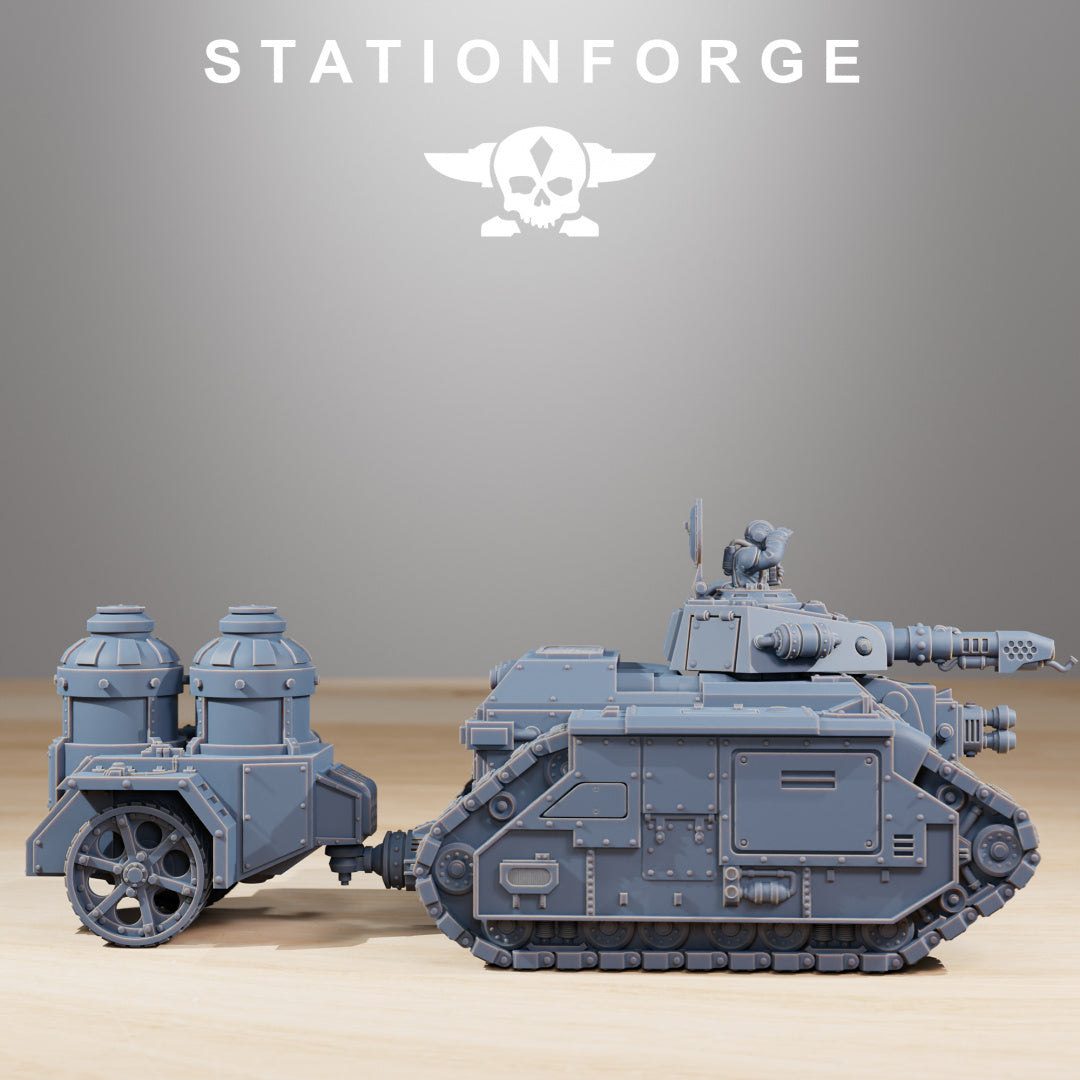 GrimGuard Flame Tank - Compatible with Warhammer 40K - by Station Forge - Tabletop RPG Miniature - Roleplaying 3D Printed Fantasy Mini