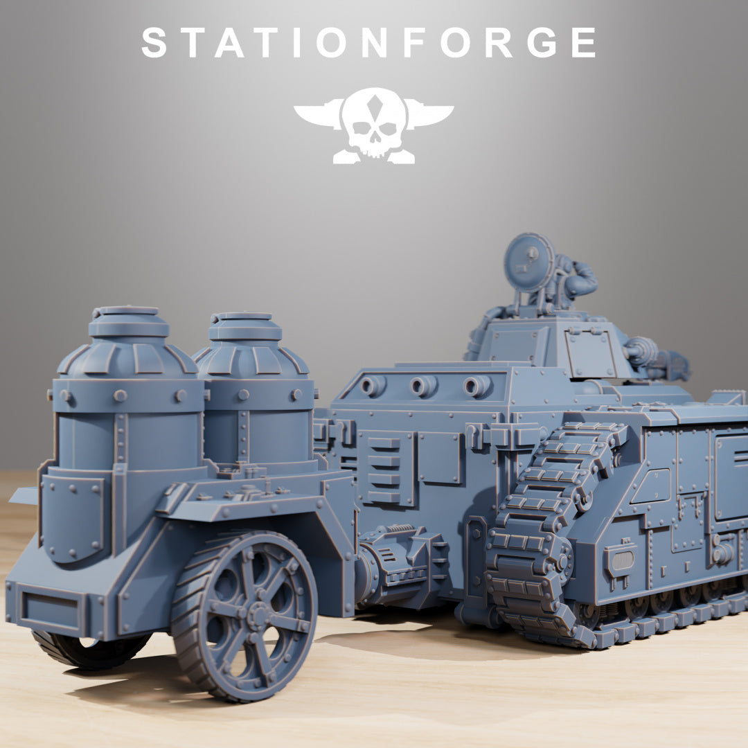 GrimGuard Flame Tank - Compatible with Warhammer 40K - by Station Forge - Tabletop RPG Miniature - Roleplaying 3D Printed Fantasy Mini