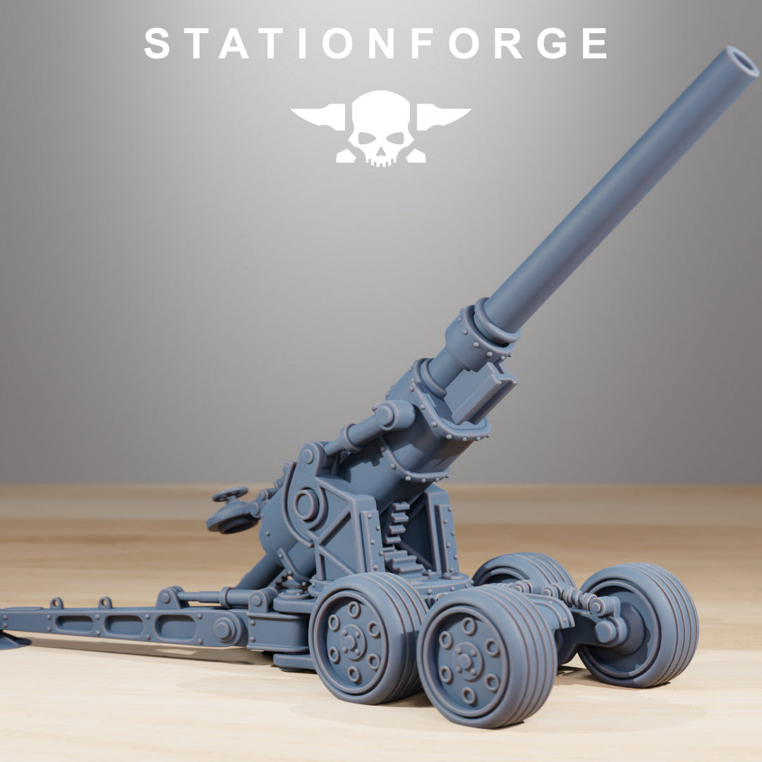 GrimGuard Heavy Artillery - Compatible with Warhammer 40K - by Station Forge - Tabletop RPG Miniature - Roleplaying 3D Printed Fantasy Mini