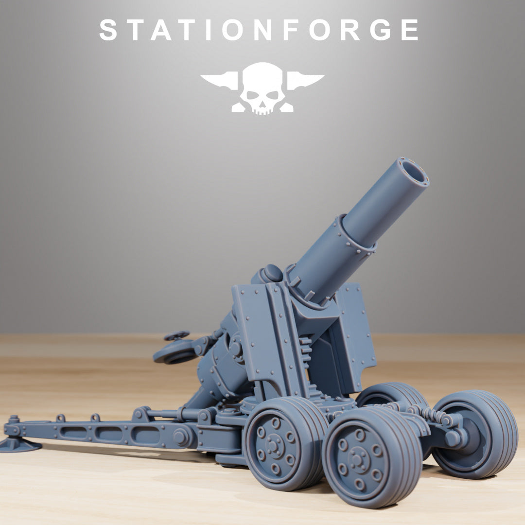 GrimGuard Heavy Artillery - Compatible with Warhammer 40K - by Station Forge - Tabletop RPG Miniature - Roleplaying 3D Printed Fantasy Mini