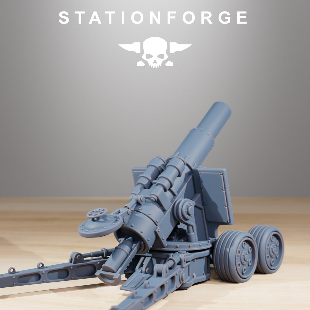 GrimGuard Heavy Artillery - Compatible with Warhammer 40K - by Station Forge - Tabletop RPG Miniature - Roleplaying 3D Printed Fantasy Mini