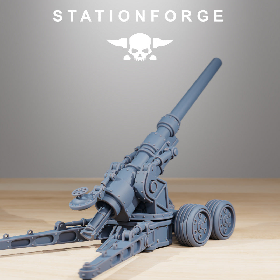 GrimGuard Heavy Artillery - Compatible with Warhammer 40K - by Station Forge - Tabletop RPG Miniature - Roleplaying 3D Printed Fantasy Mini