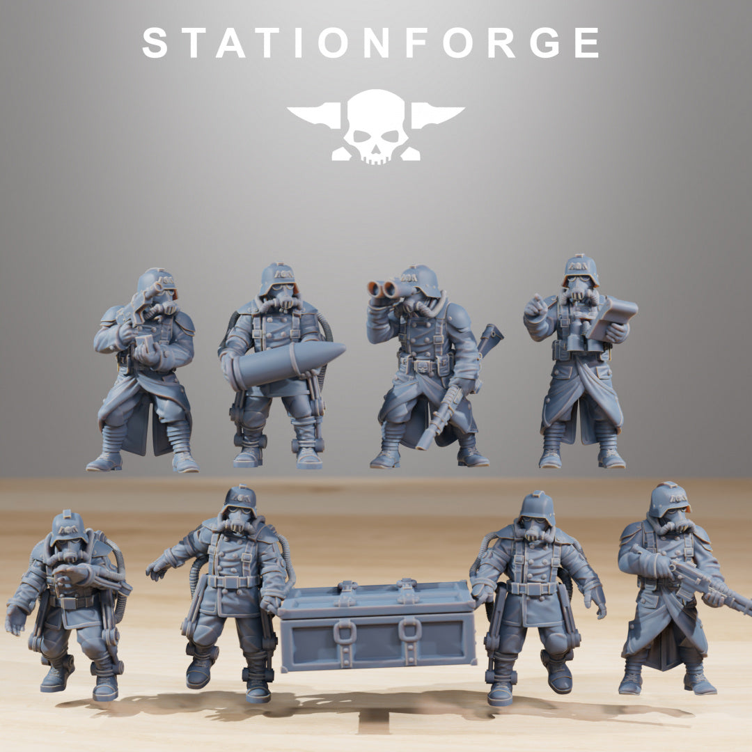 GrimGuard Heavy Artillery - Compatible with Warhammer 40K - by Station Forge - Tabletop RPG Miniature - Roleplaying 3D Printed Fantasy Mini