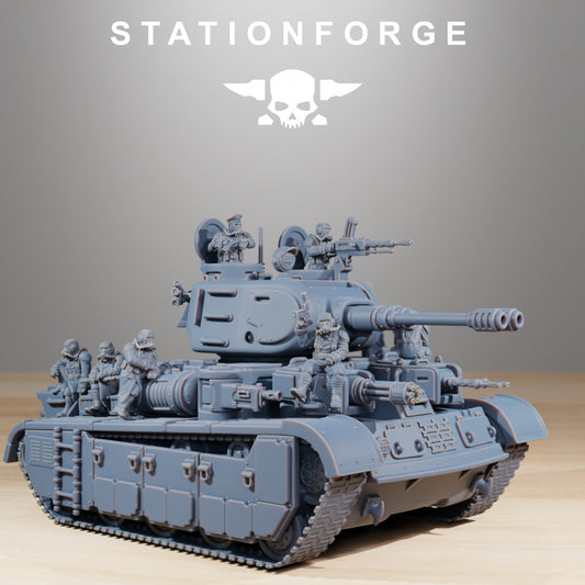 GrimGuard Heavy Battle Tank - by Station Forge - Tabletop RPG Miniature - Roleplaying 3D Printed Fantasy Mini