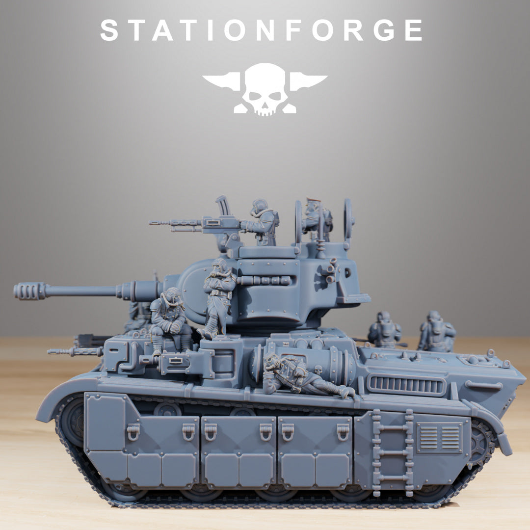 GrimGuard Heavy Battle Tank - by Station Forge - Tabletop RPG Miniature - Roleplaying 3D Printed Fantasy Mini