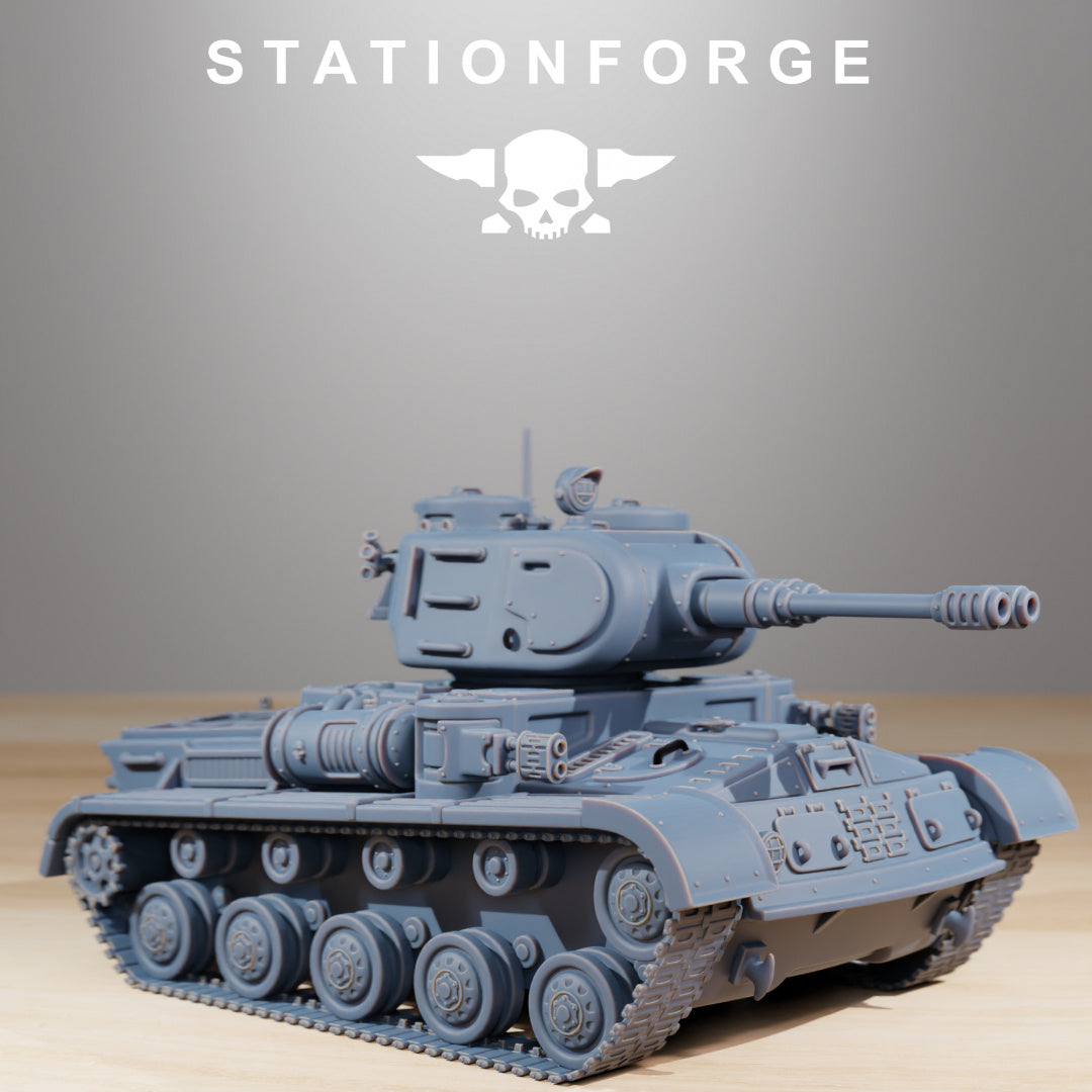 GrimGuard Heavy Battle Tank - by Station Forge - Tabletop RPG Miniature - Roleplaying 3D Printed Fantasy Mini