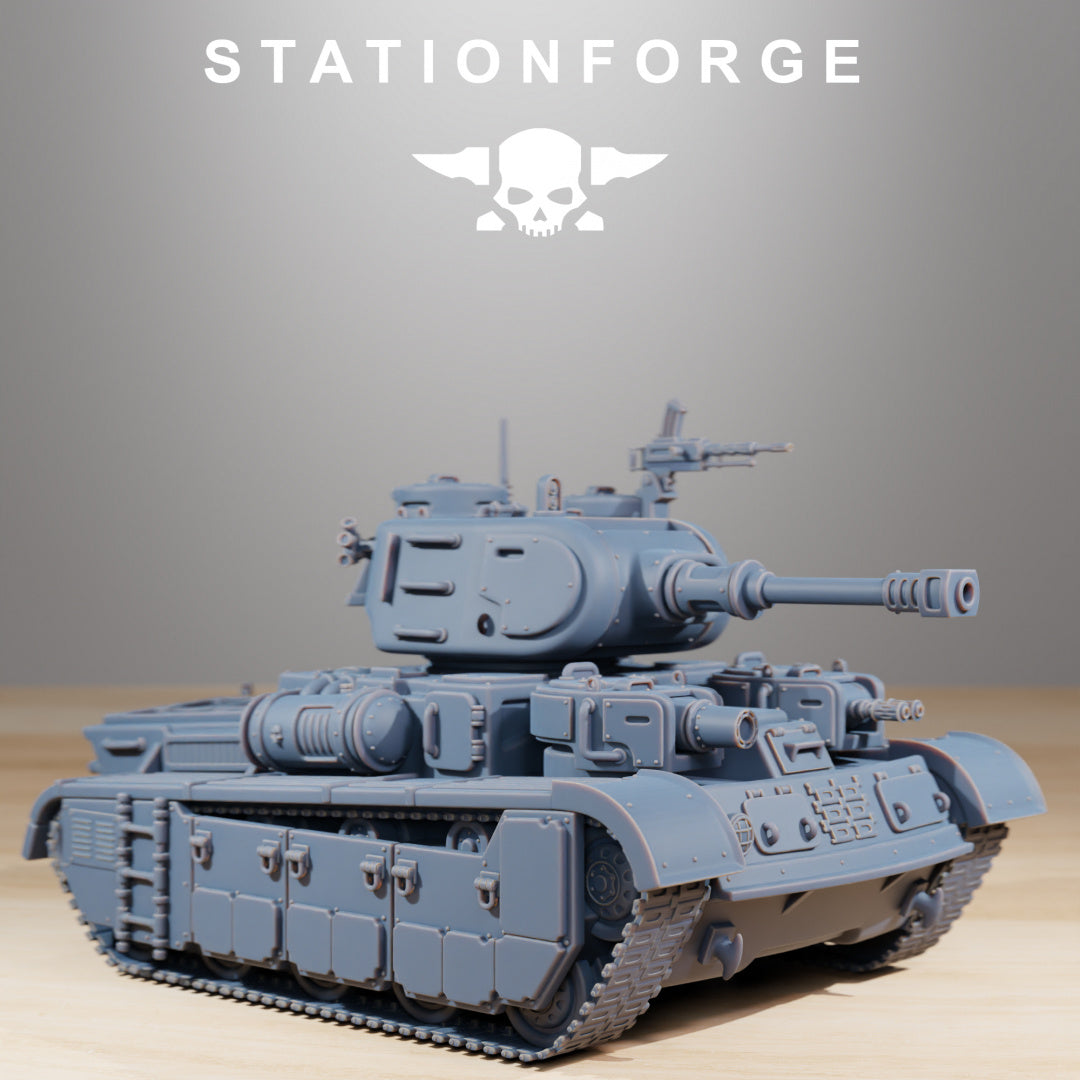 GrimGuard Heavy Battle Tank - by Station Forge - Tabletop RPG Miniature - Roleplaying 3D Printed Fantasy Mini