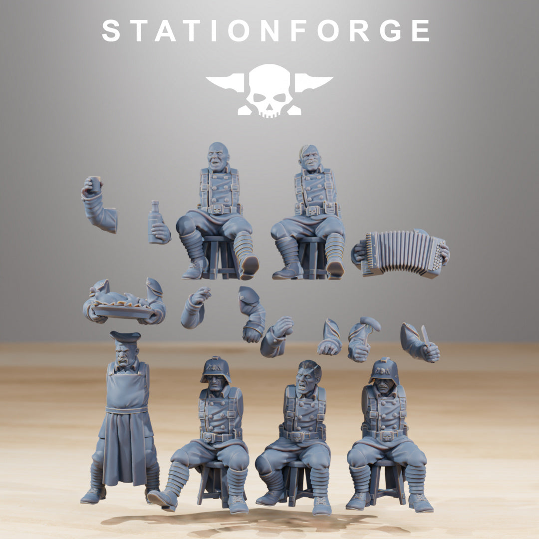 GrimGuard Holiday Feast - Compatible with Warhammer 40K - by Station Forge - Tabletop RPG Miniature - Roleplaying 3D Printed Fantasy Mini