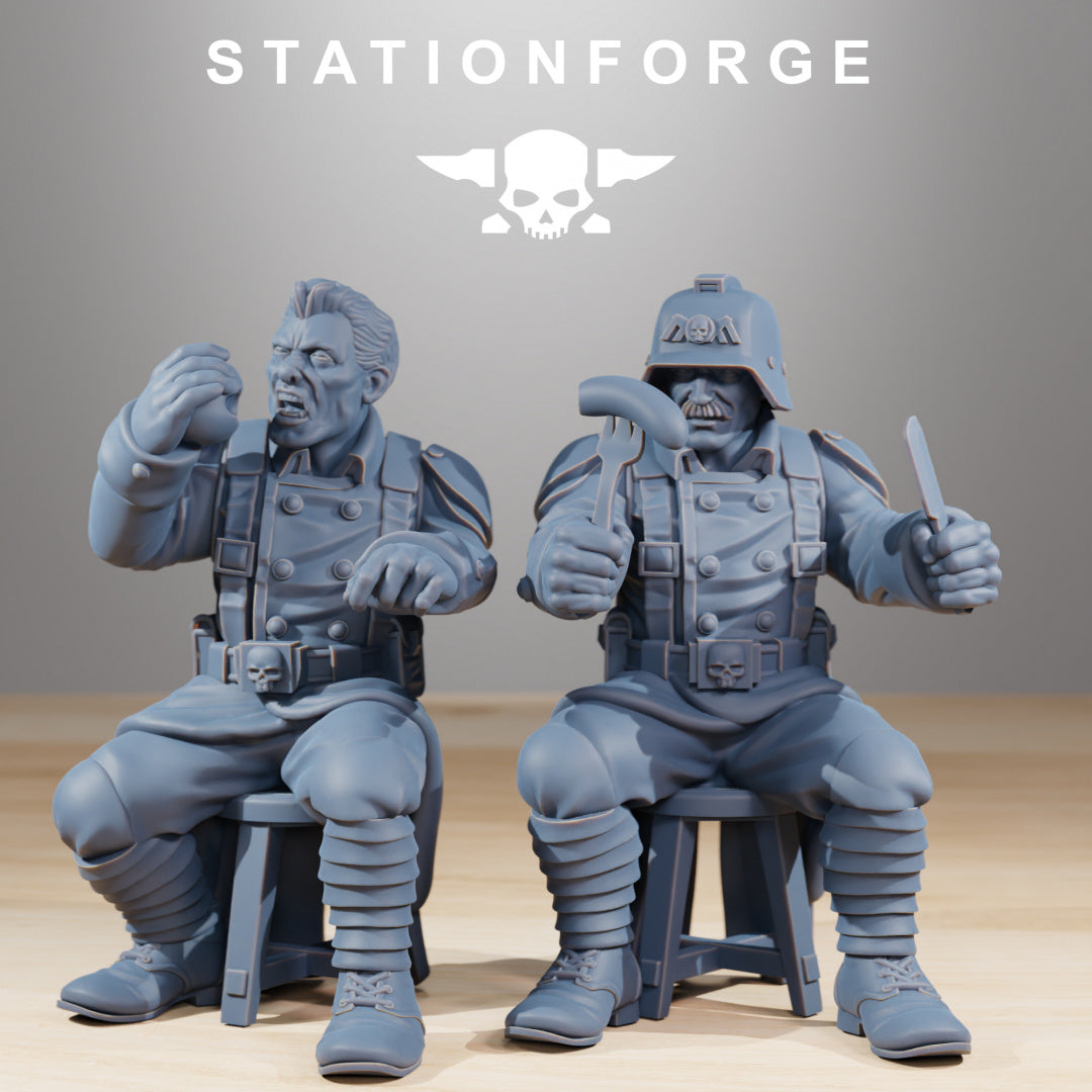 GrimGuard Holiday Feast - Compatible with Warhammer 40K - by Station Forge - Tabletop RPG Miniature - Roleplaying 3D Printed Fantasy Mini