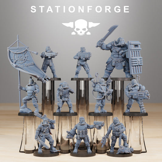 GrimGuard Hunters - Compatible with Warhammer 40K - by Station Forge - Tabletop RPG Miniature - Roleplaying 3D Printed Fantasy Mini