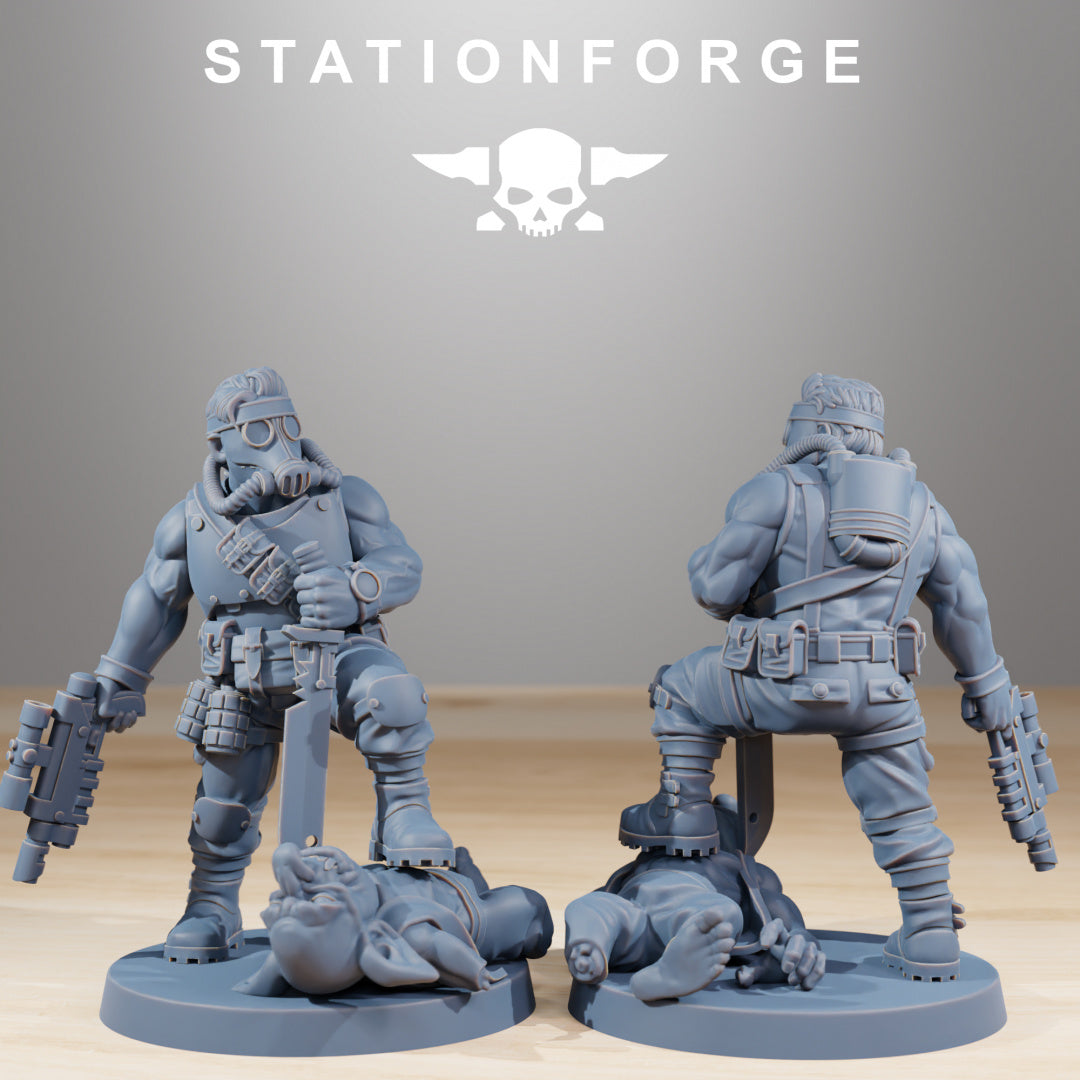 GrimGuard Hunters - Compatible with Warhammer 40K - by Station Forge - Tabletop RPG Miniature - Roleplaying 3D Printed Fantasy Mini