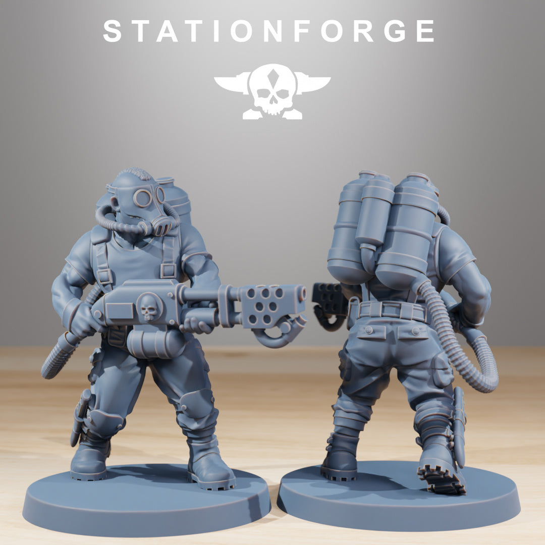 GrimGuard Jungle Fighters - Compatible with Warhammer 40K - by Station Forge - Tabletop RPG Miniature - Roleplaying 3D Printed Fantasy Mini