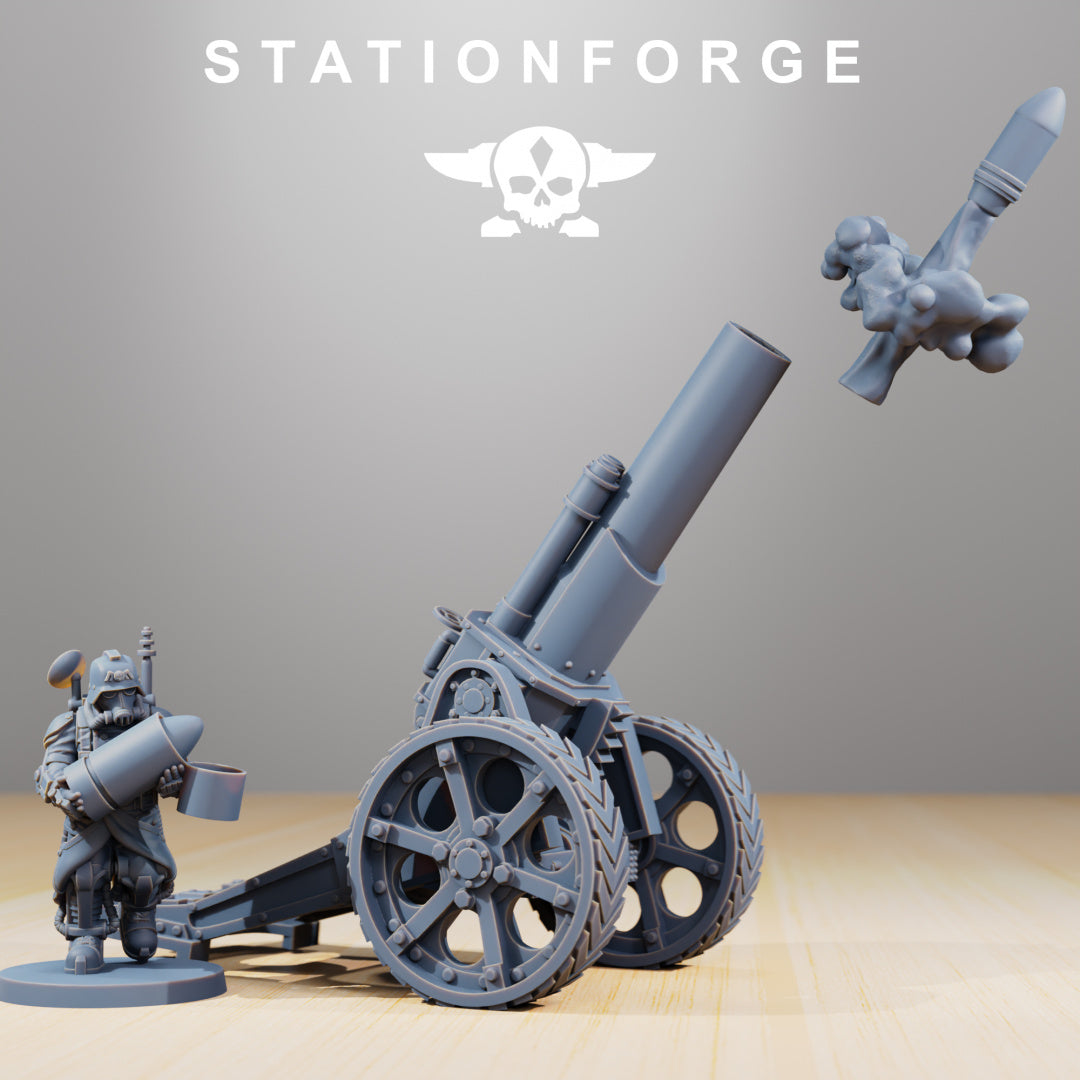 GrimGuard Light Artillery - Compatible with Warhammer 40K - by Station Forge - Tabletop RPG Miniature - Roleplaying 3D Printed Fantasy Mini