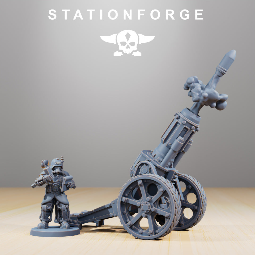 GrimGuard Light Artillery - Compatible with Warhammer 40K - by Station Forge - Tabletop RPG Miniature - Roleplaying 3D Printed Fantasy Mini