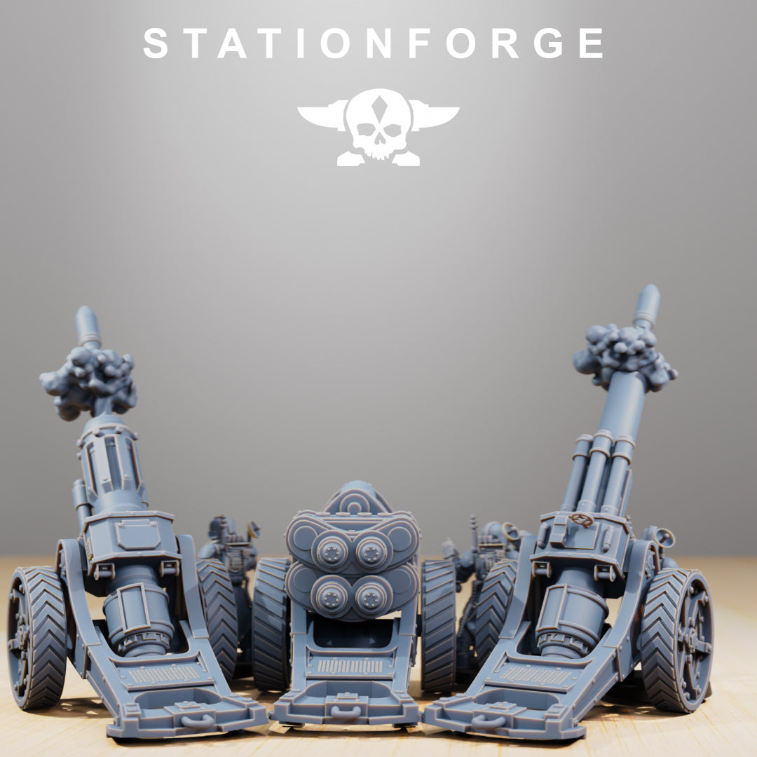 GrimGuard Light Artillery - Compatible with Warhammer 40K - by Station Forge - Tabletop RPG Miniature - Roleplaying 3D Printed Fantasy Mini