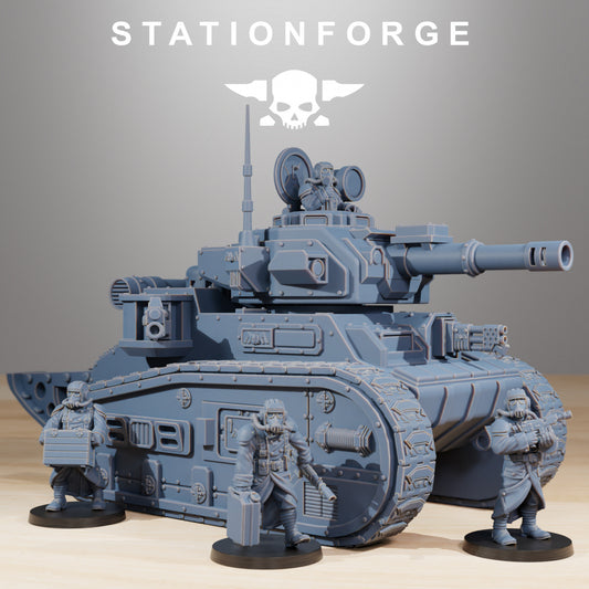 GrimGuard Light Tank - Compatible with Warhammer 40K - by Station Forge - Tabletop RPG Miniature - Roleplaying 3D Printed Fantasy Mini