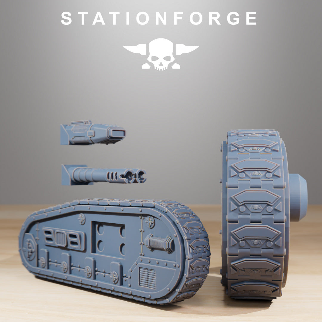 GrimGuard Light Tank - Compatible with Warhammer 40K - by Station Forge - Tabletop RPG Miniature - Roleplaying 3D Printed Fantasy Mini