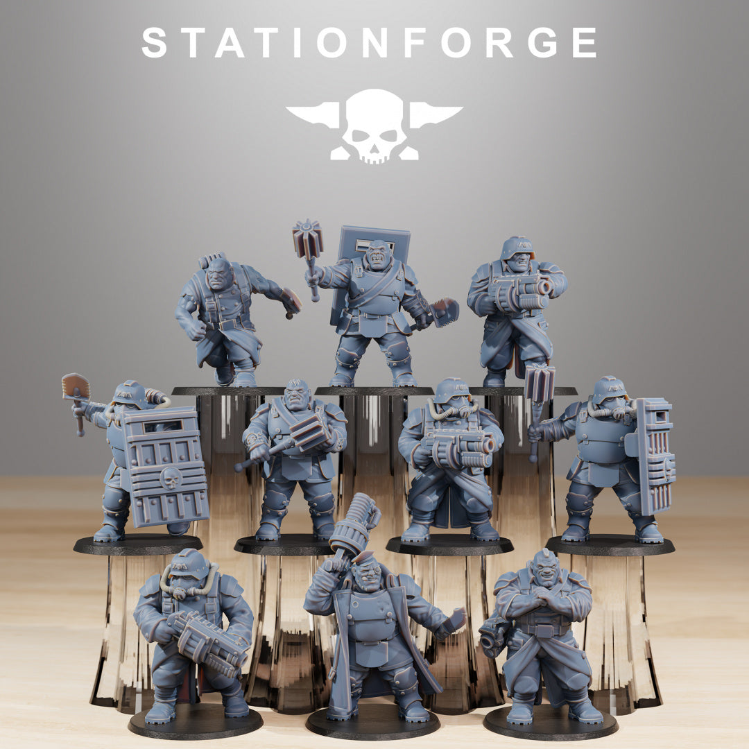 GrimGuard Mutants - Ogres - by Station Forge - Tabletop RPG Miniature - Roleplaying 3D Printed Fantasy Mini