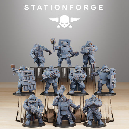 GrimGuard Mutants - Ogres - by Station Forge - Tabletop RPG Miniature - Roleplaying 3D Printed Fantasy Mini