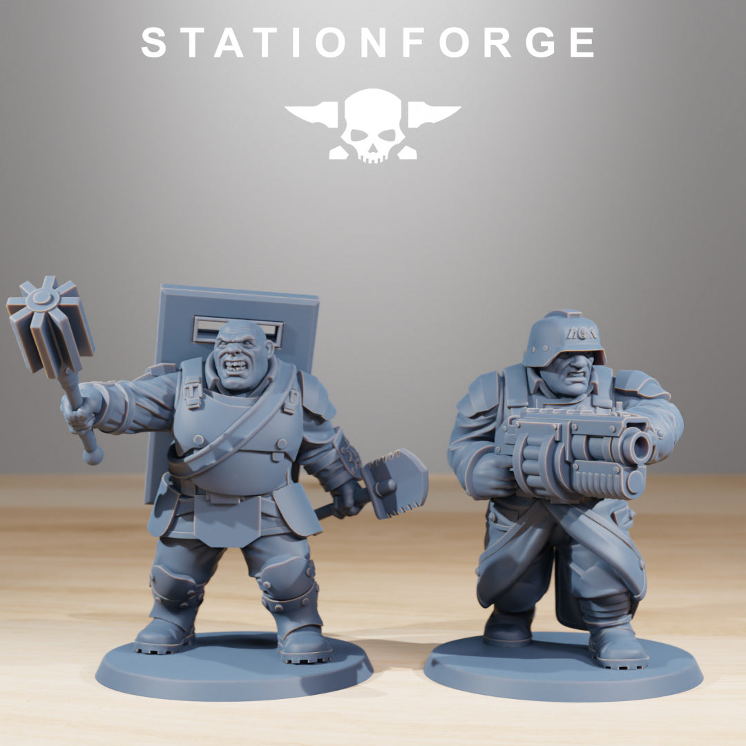 GrimGuard Mutants - Ogres - by Station Forge - Tabletop RPG Miniature - Roleplaying 3D Printed Fantasy Mini