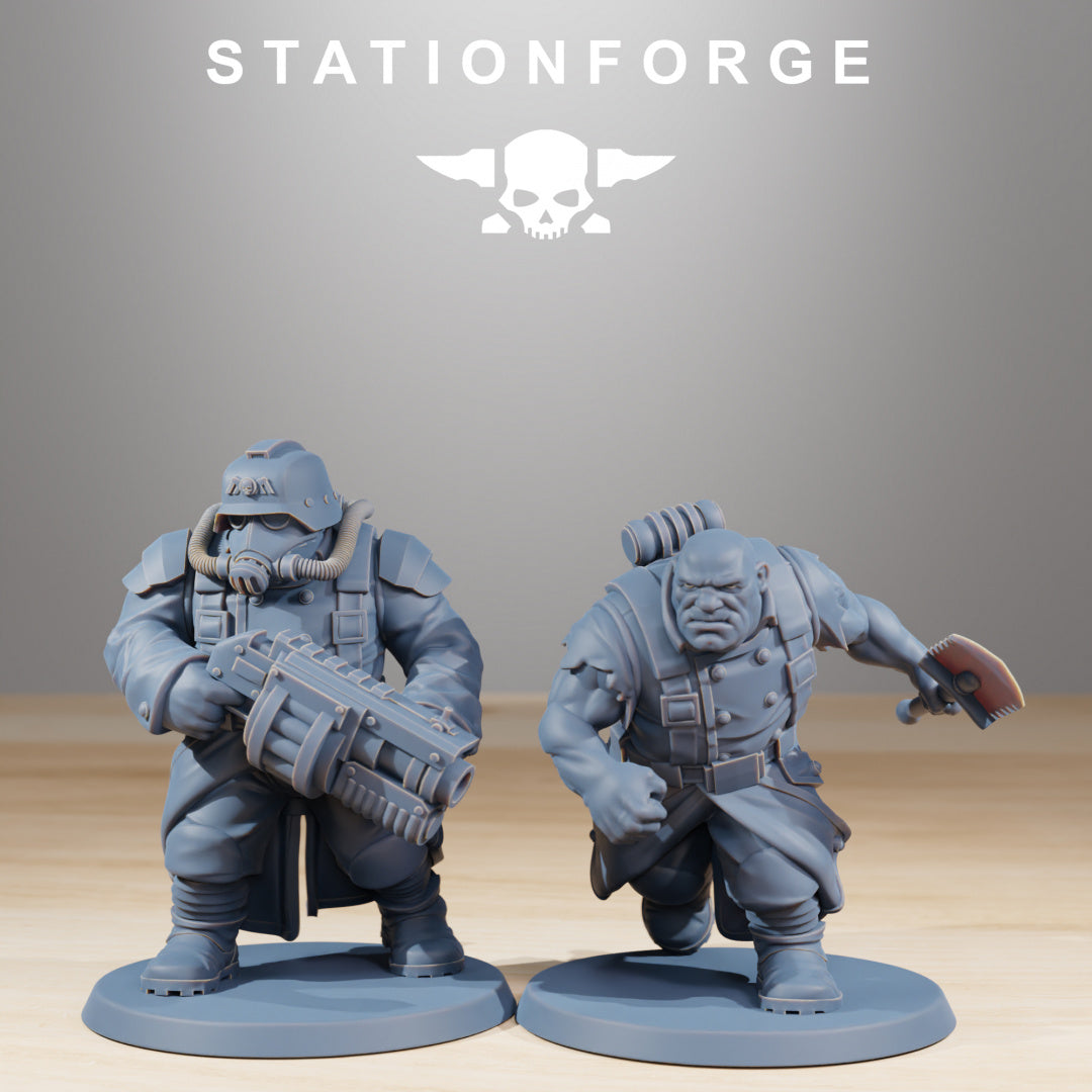 GrimGuard Mutants - Ogres - by Station Forge - Tabletop RPG Miniature - Roleplaying 3D Printed Fantasy Mini