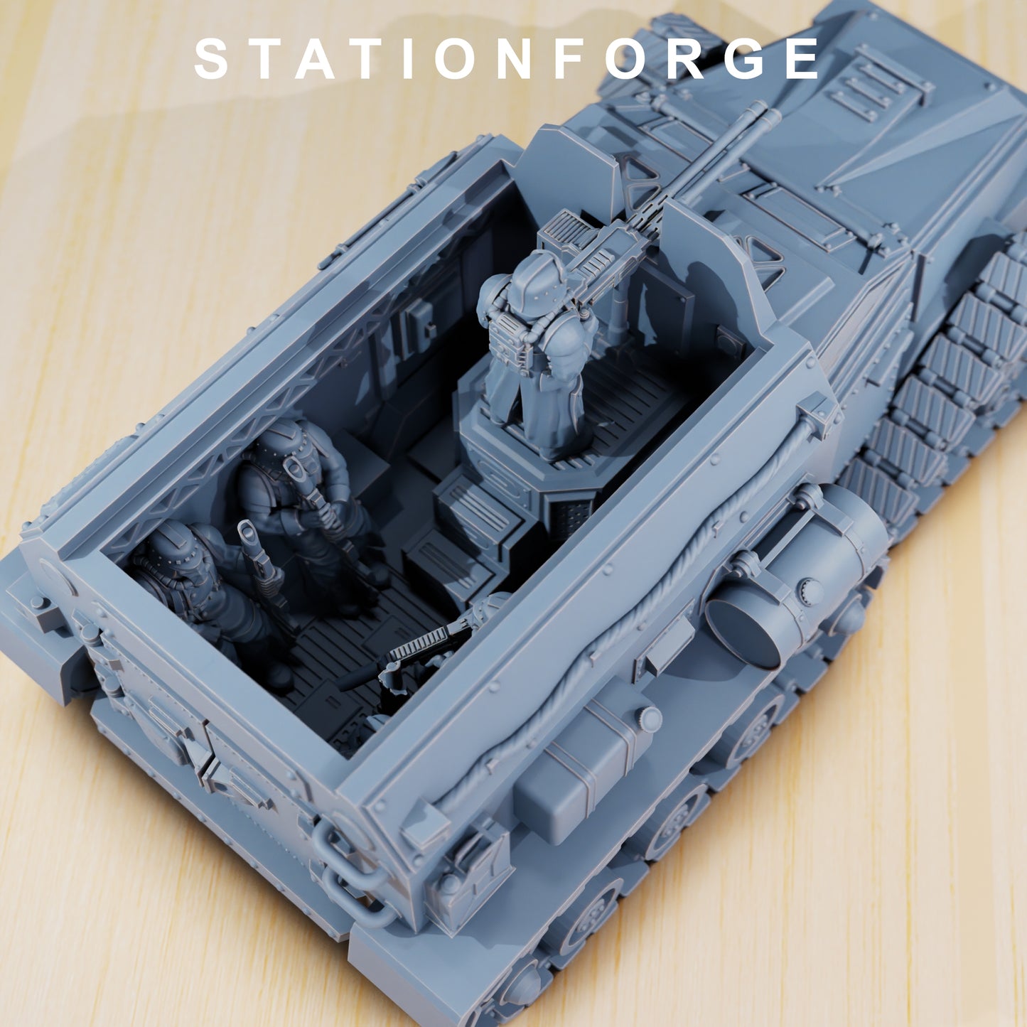 GrimGuard Personnel Carrier - Compatible with Warhammer 40K - by Station Forge - Tabletop RPG Miniature - Roleplaying 3D Printed Fantasy Mini