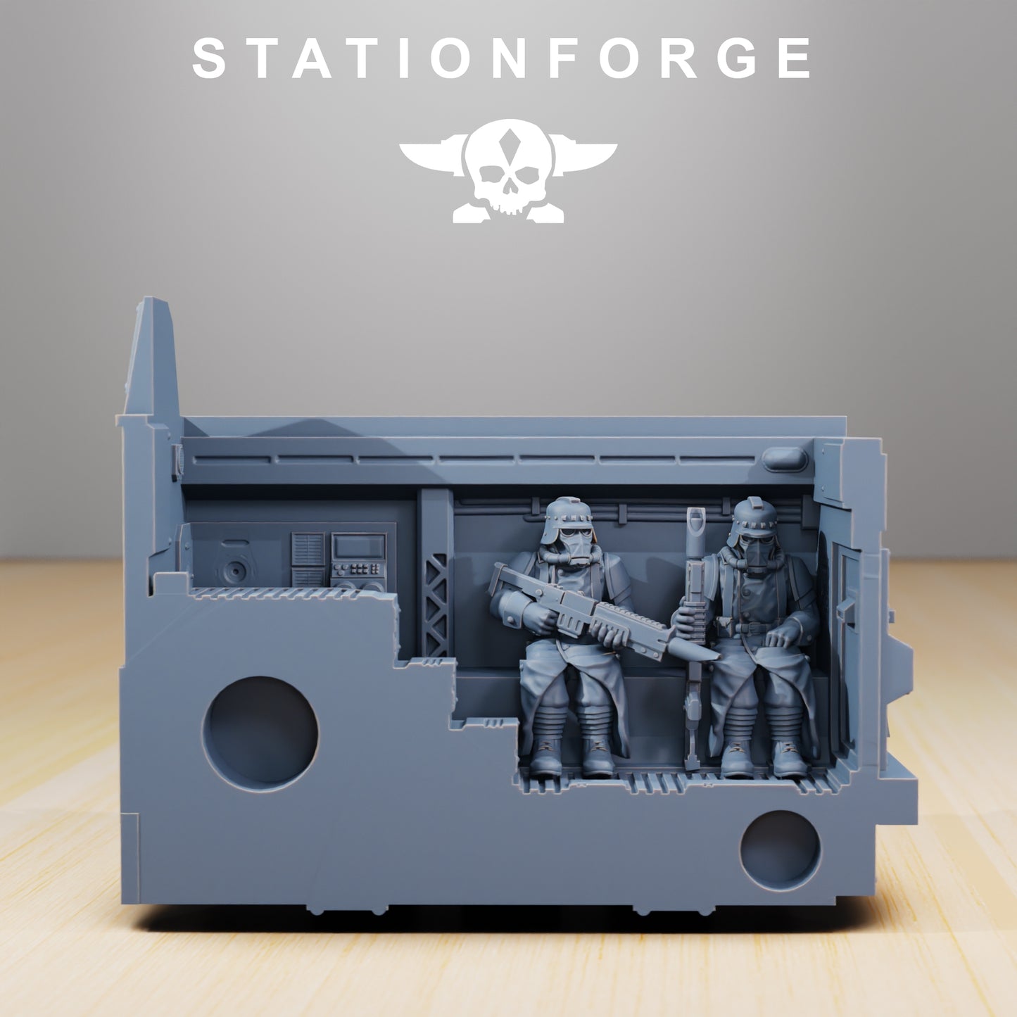 GrimGuard Personnel Carrier - Compatible with Warhammer 40K - by Station Forge - Tabletop RPG Miniature - Roleplaying 3D Printed Fantasy Mini