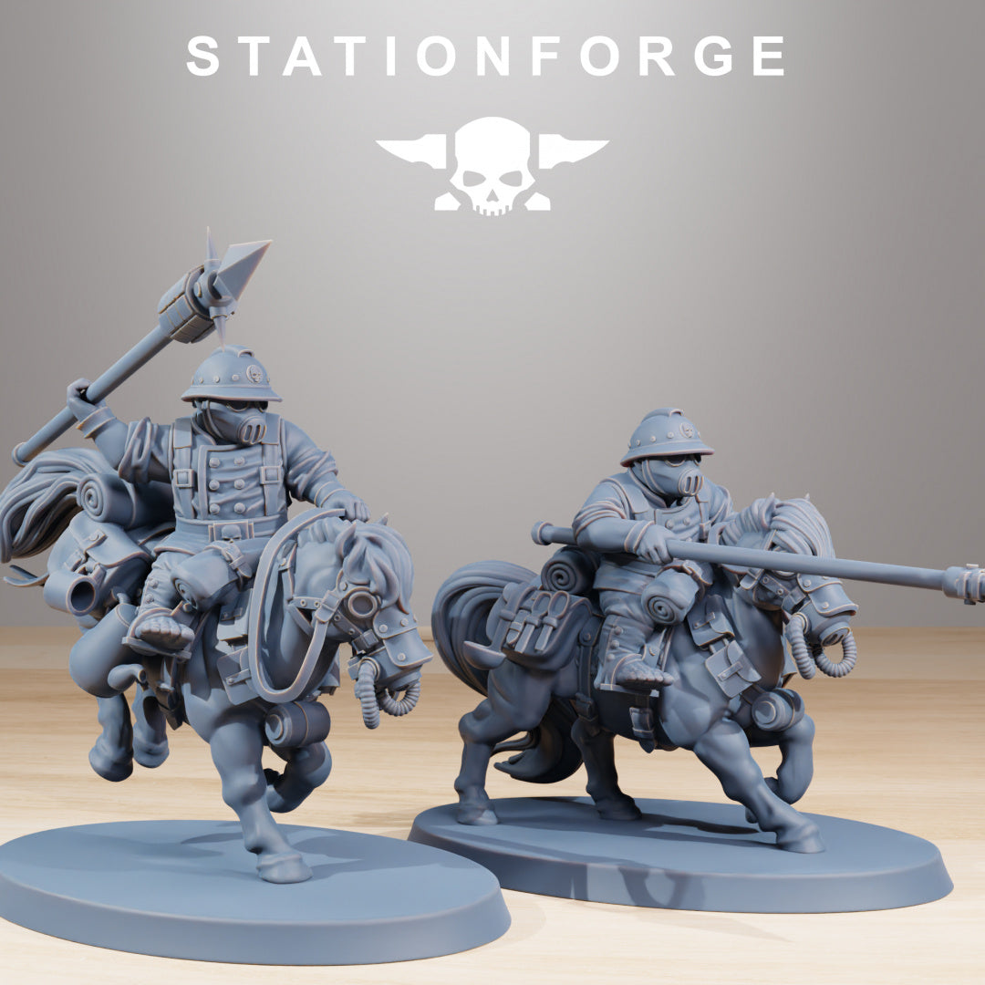 GrimGuard Pony Cavalry - Compatible with Warhammer 40K - by Station Forge - Tabletop RPG Miniature - Roleplaying 3D Printed Fantasy Mini