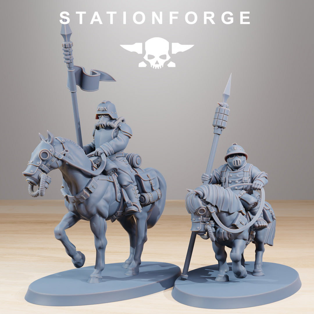 GrimGuard Pony Cavalry - Compatible with Warhammer 40K - by Station Forge - Tabletop RPG Miniature - Roleplaying 3D Printed Fantasy Mini