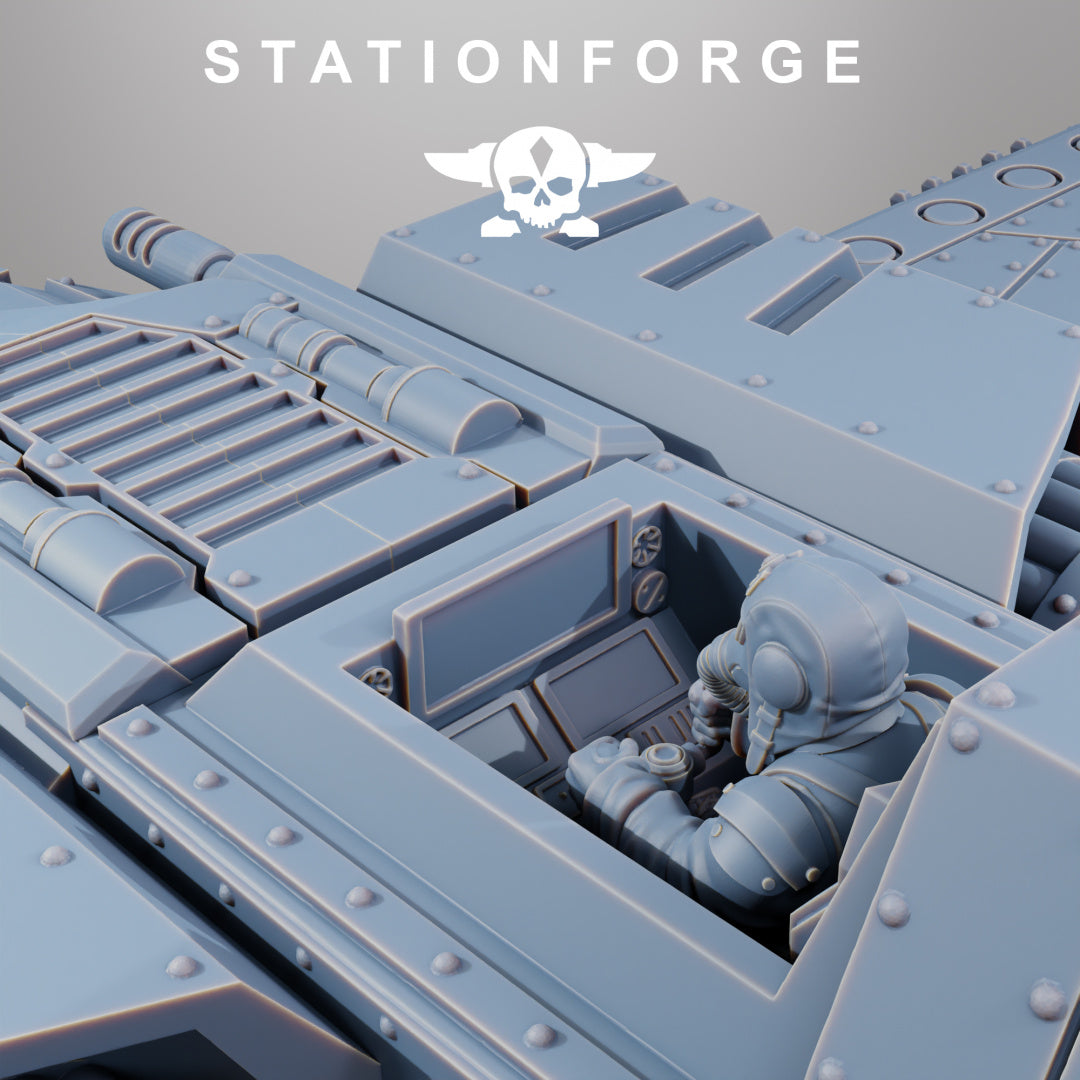 GrimGuard SF-19A Fighter Plane - by Station Forge - Tabletop RPG Miniature - Roleplaying 3D Printed Fantasy Mini