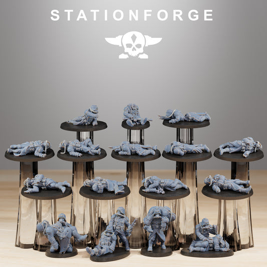 GrimGuard The Fallen - Compatible with Warhammer 40K - by Station Forge - Tabletop RPG Miniature - Roleplaying 3D Printed Fantasy Mini