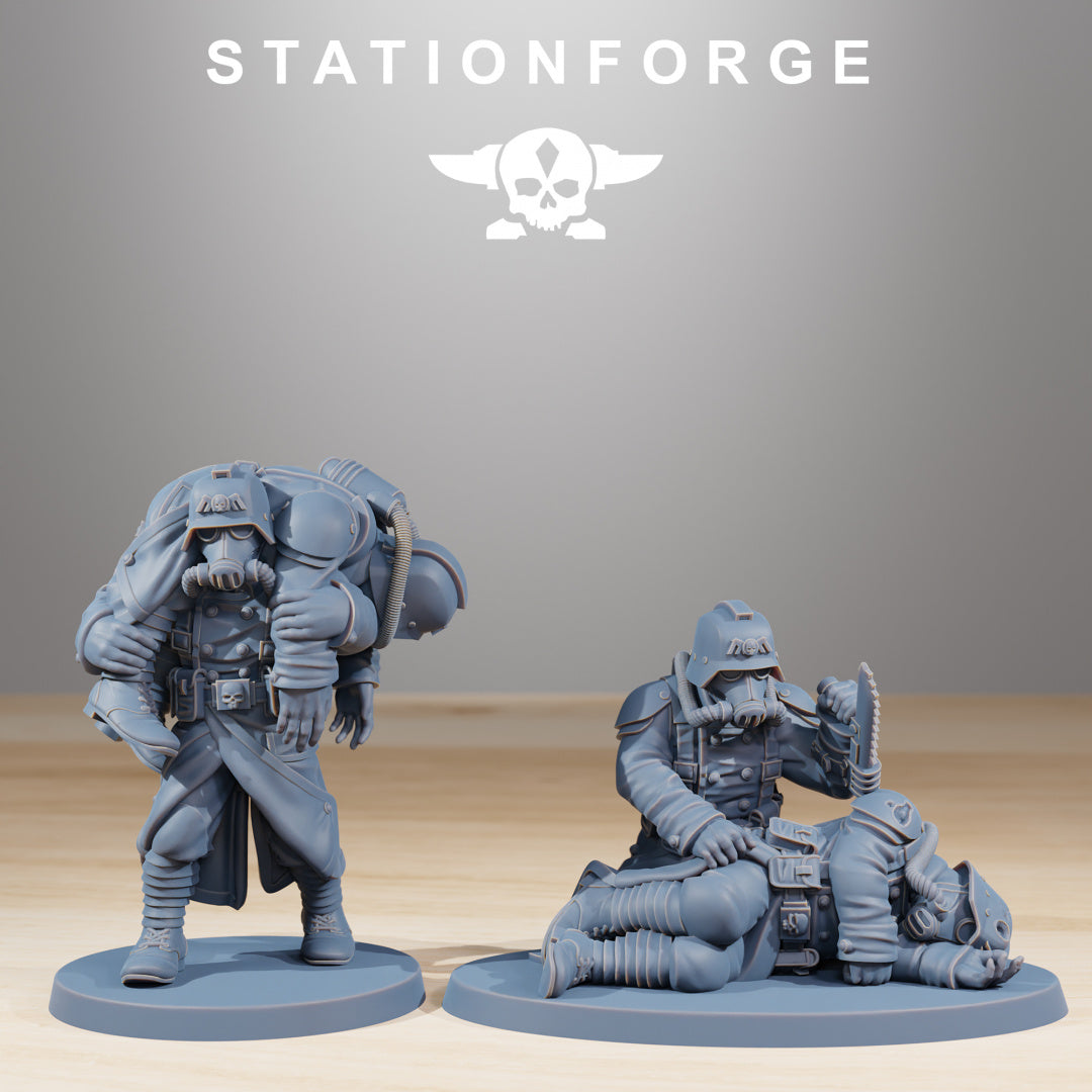 GrimGuard The Fallen - Compatible with Warhammer 40K - by Station Forge - Tabletop RPG Miniature - Roleplaying 3D Printed Fantasy Mini