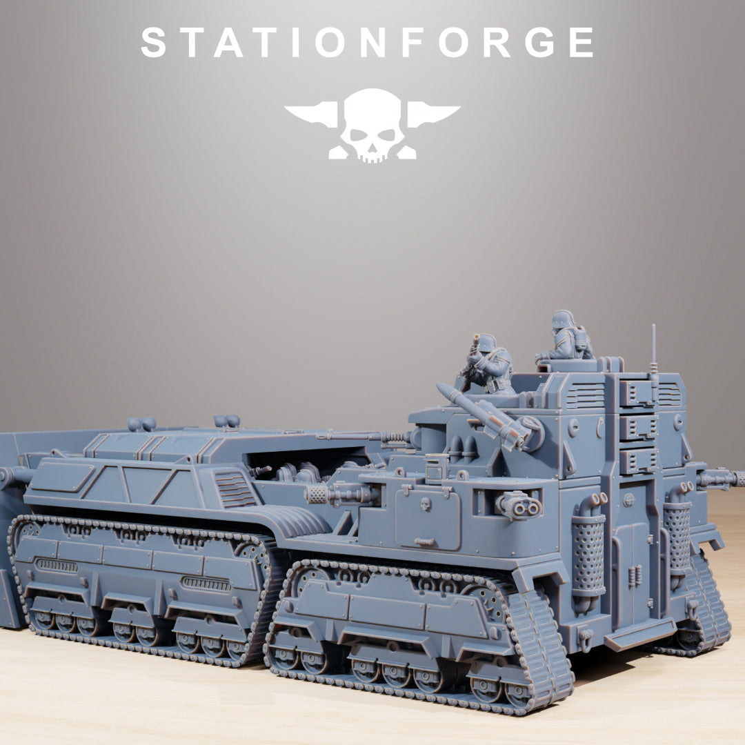 GrimGuard Transport Tank - Compatible with Warhammer 40K - by Station Forge - Tabletop RPG Miniature - Roleplaying 3D Printed Fantasy Mini