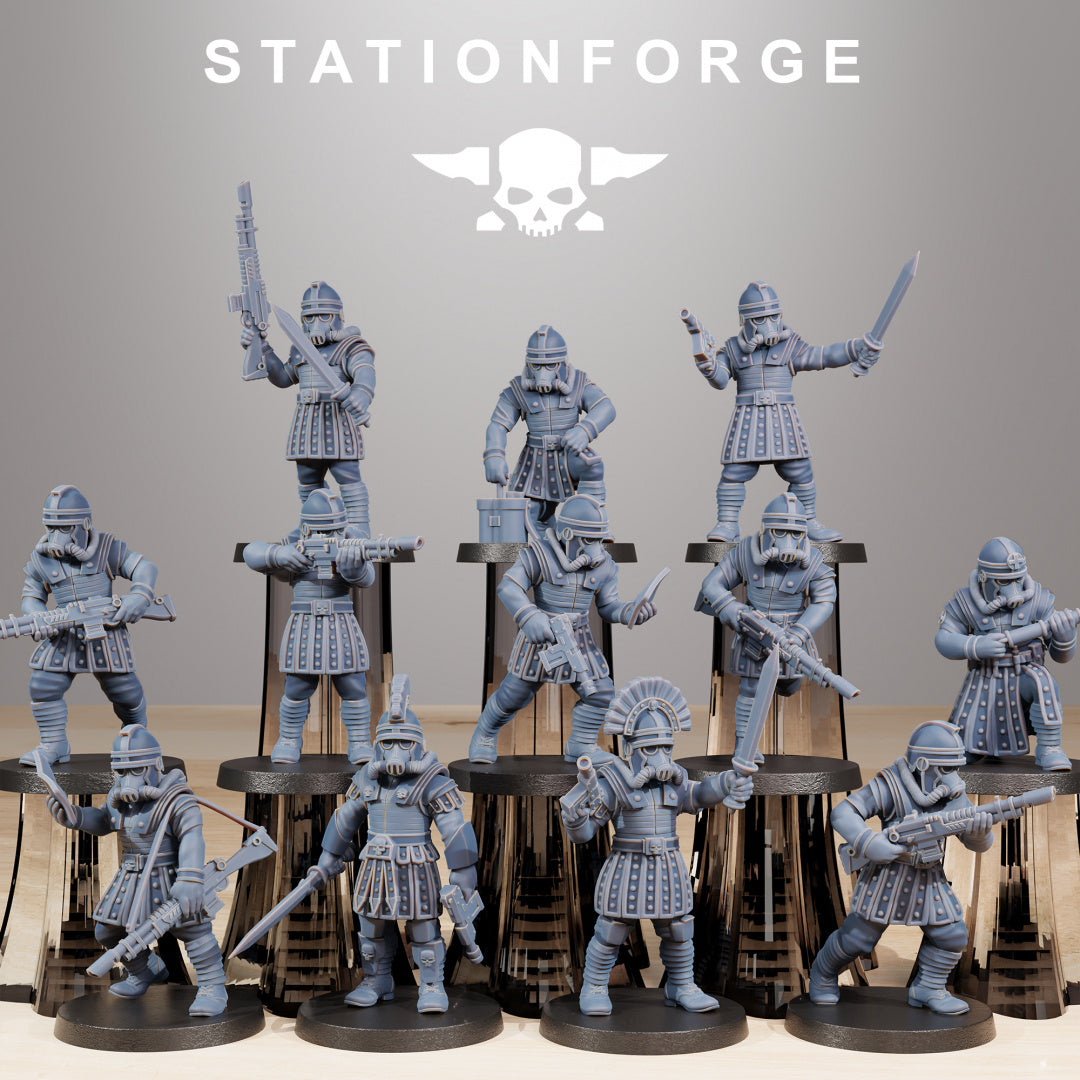 GrimGuard Vexillatio - Compatible with Warhammer 40K - by Station Forge - Tabletop RPG Miniature - Roleplaying 3D Printed Fantasy Mini